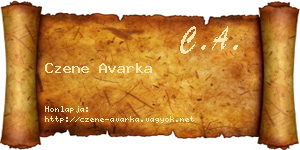 Czene Avarka névjegykártya